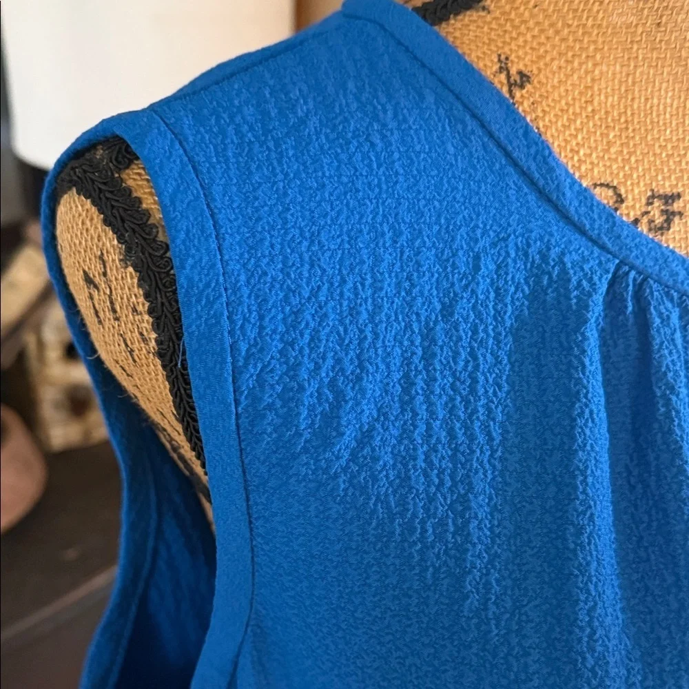 Calvin Klein Sleeveless Tiered Dress in Capri Blue Size 16